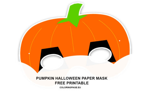 pumpkin halloween paper mask