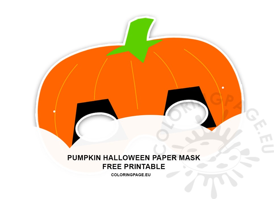 pumpkin halloween paper mask