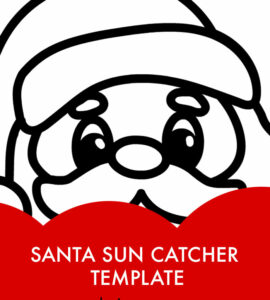 santa face sun catcher template