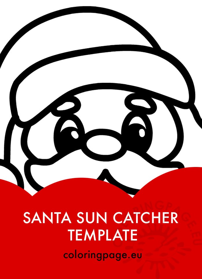 santa face sun catcher template