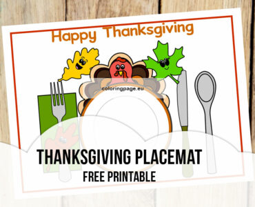 thanksgiving placemat