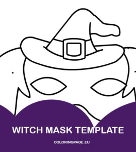 witch paper mask template