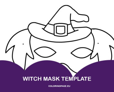 witch paper mask template