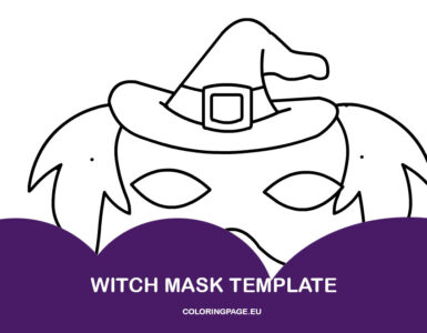 witch paper mask template