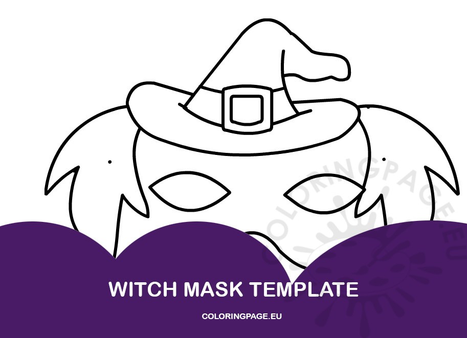 witch paper mask template