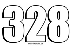 3D 328 number | Coloring Page