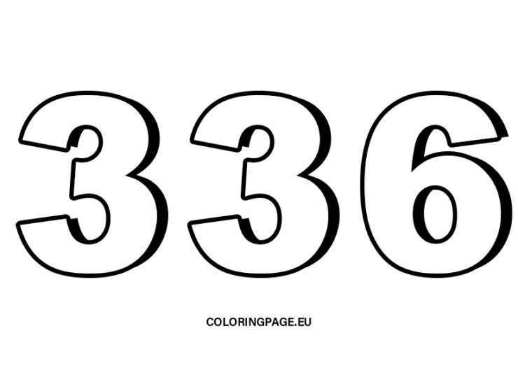 336 number | Coloring Page