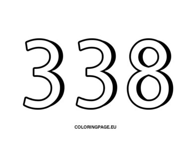 338 number outline