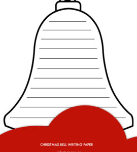 christmas bell writing paper