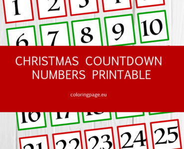 christmas countdown numbers