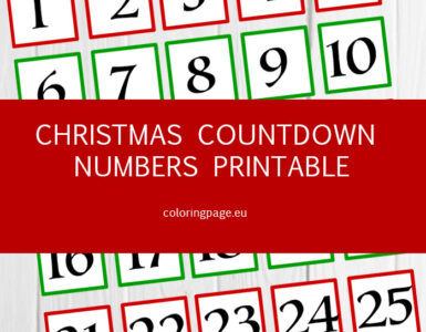 christmas countdown numbers