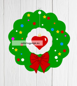 christmas wreath heart