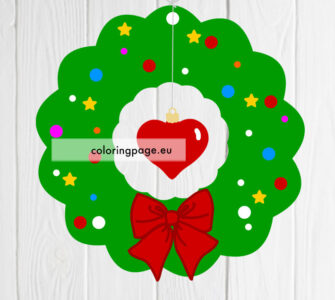 christmas wreath heart