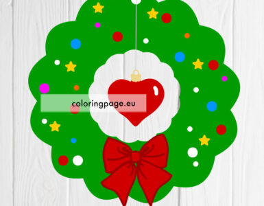 christmas wreath heart