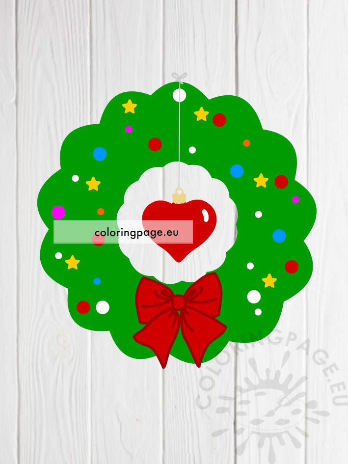 christmas wreath heart