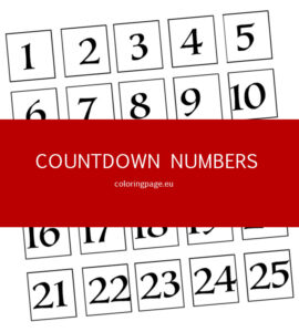 countdown numbers