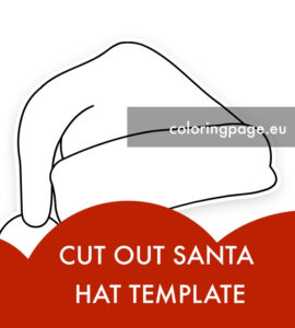 cut out santa hat template