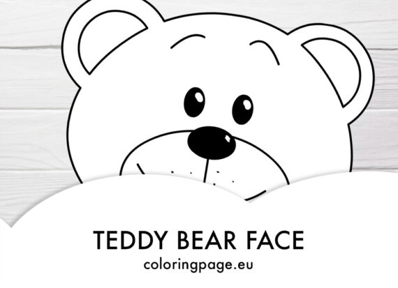 Teddy bear face | Coloring Page