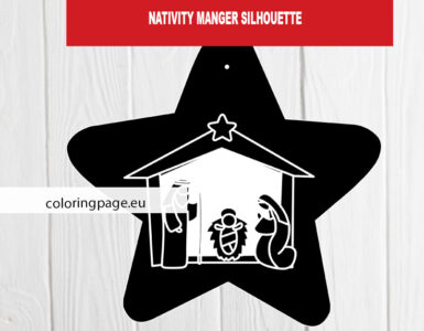 nativity manger silhouette