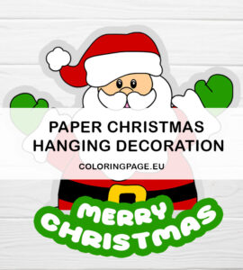 paper christmas hanging decoration