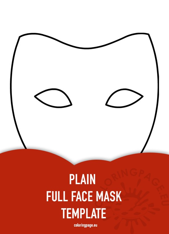 plain full face mask template