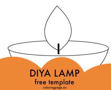 printable diya lamp