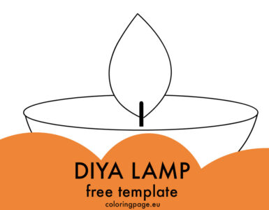 printable diya lamp