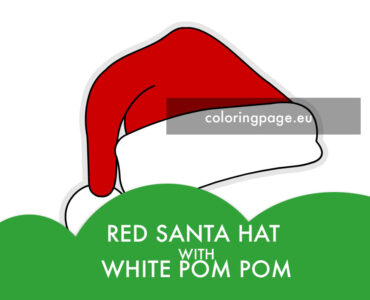 red santa hat pom pom