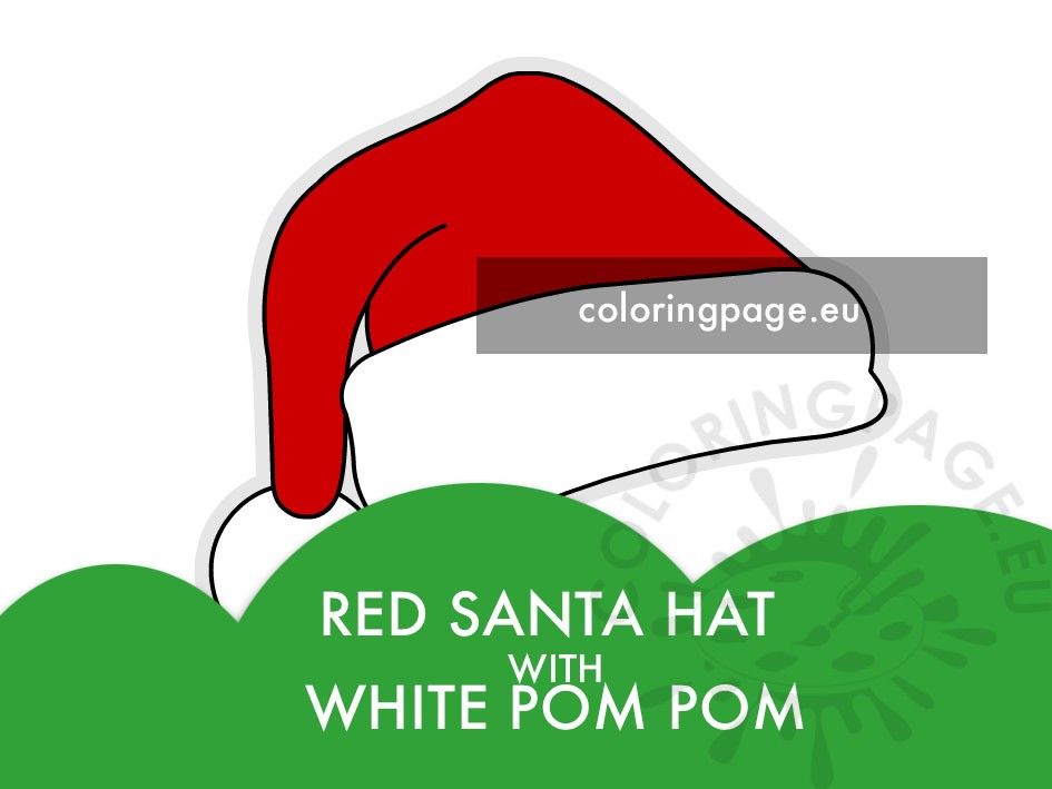 red santa hat pom pom