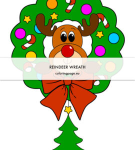 reindeer wreath decoration