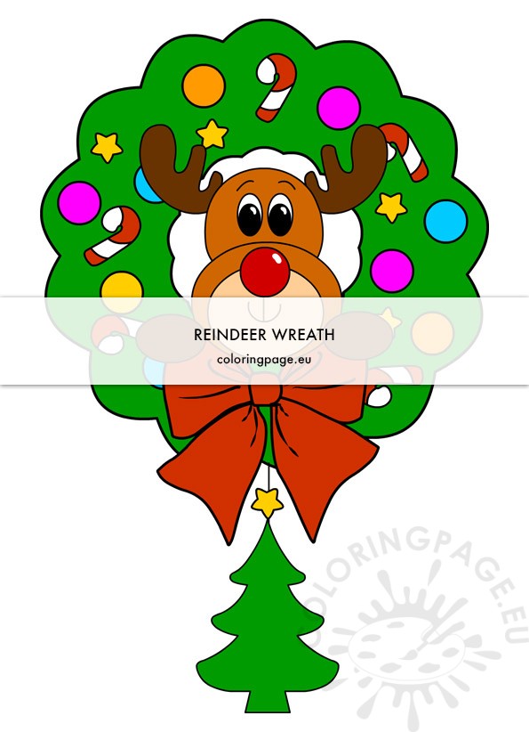 reindeer wreath decoration