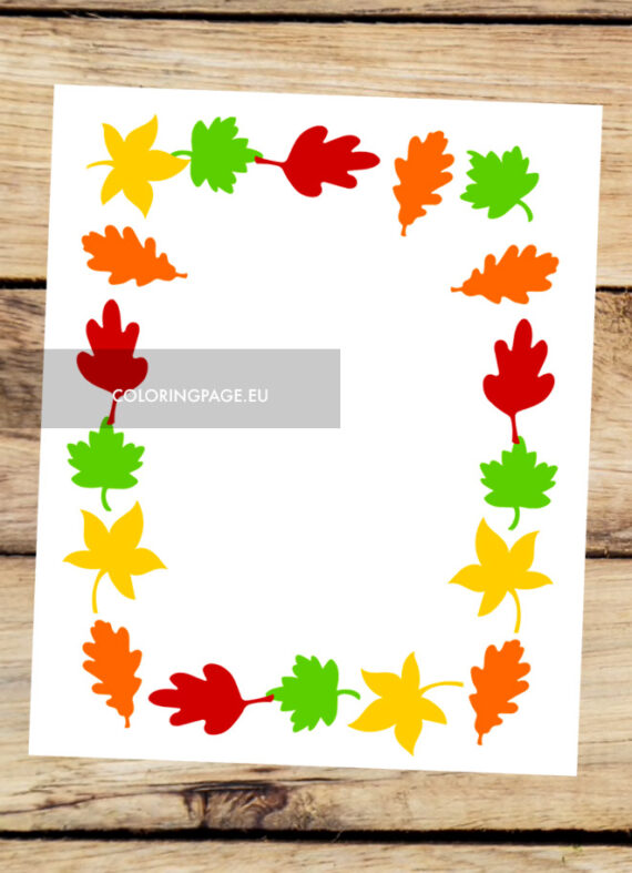 Thanksgiving border Coloring Page