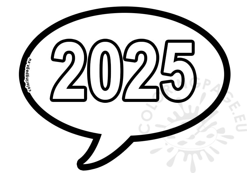 2025 year speech bubble