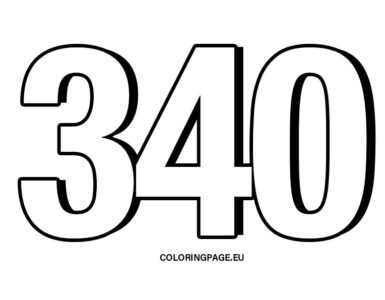 340 number 3D