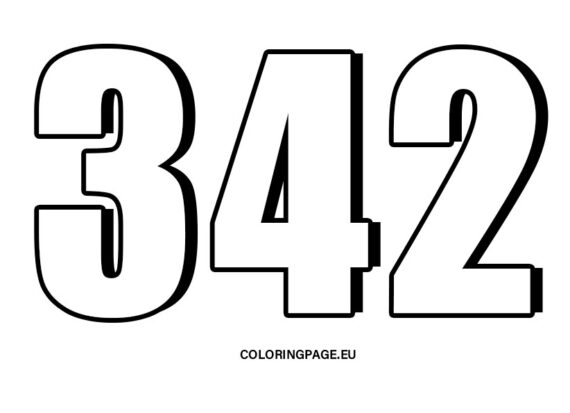 342 number | Coloring Page