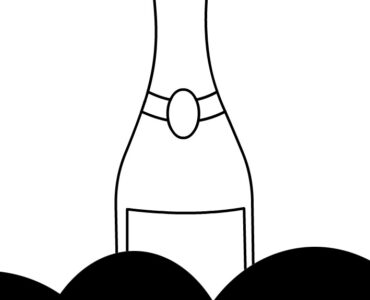 champagne bottle template