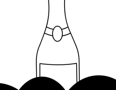 champagne bottle template