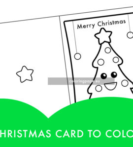 christmas card to color