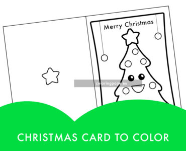 christmas card to color