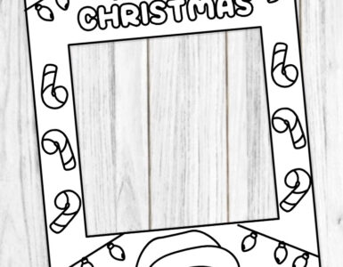 christmas photo booth frame template