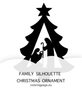 family silhouette ornament