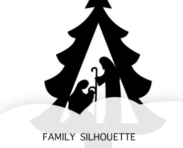 family silhouette ornament