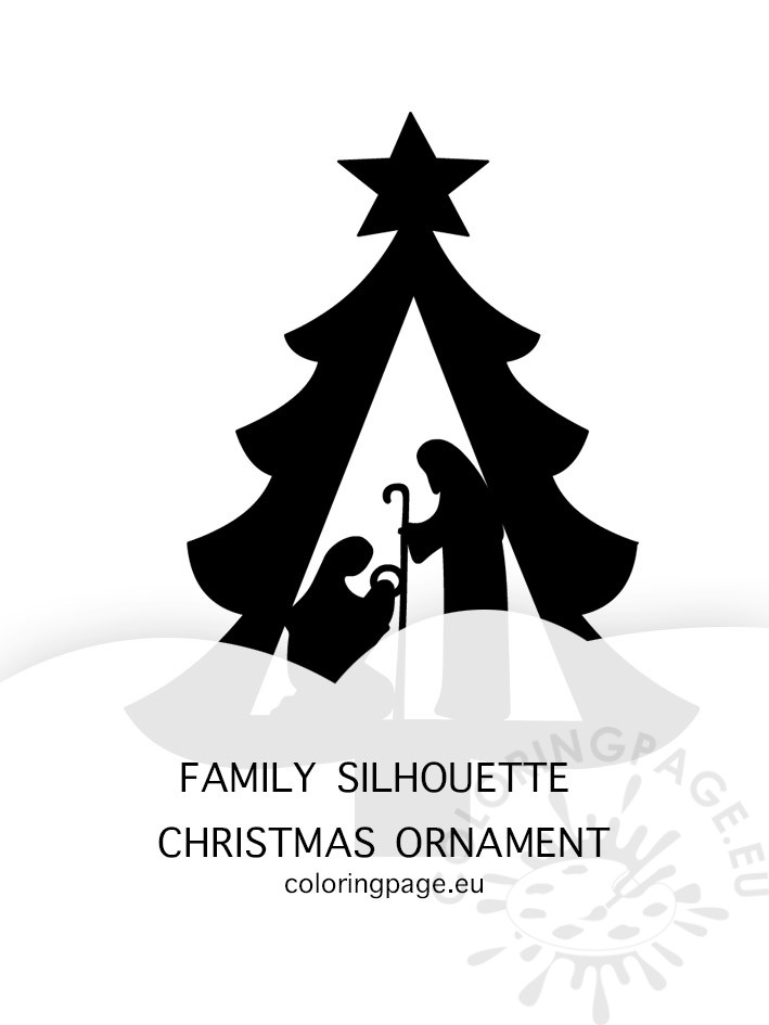 family silhouette ornament