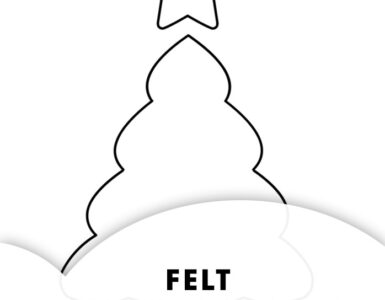 felt christmas tree shape