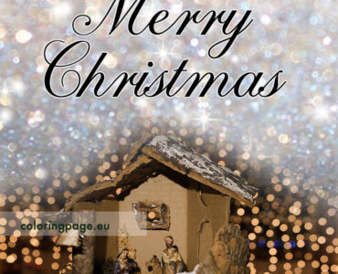 merry christmas nativity scene