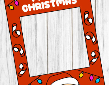 merry christmas photo booth frame