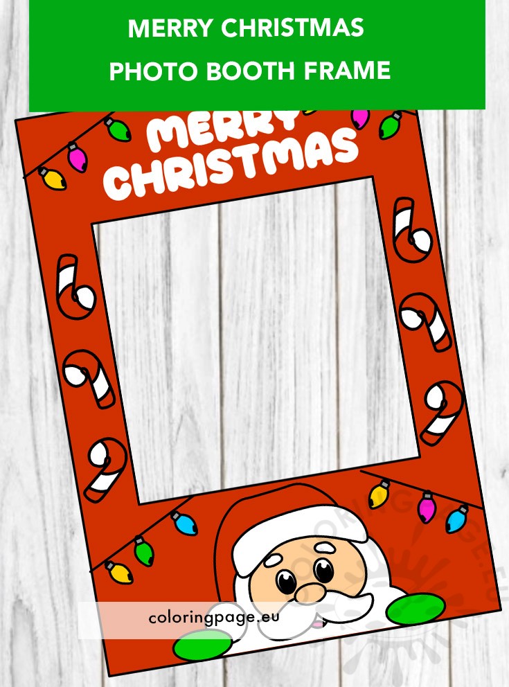 merry christmas photo booth frame