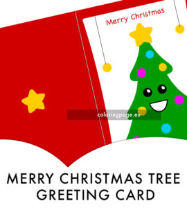 merry christmas tree card