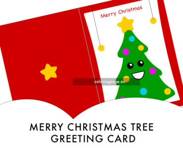 merry christmas tree card