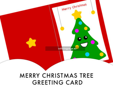 merry christmas tree card